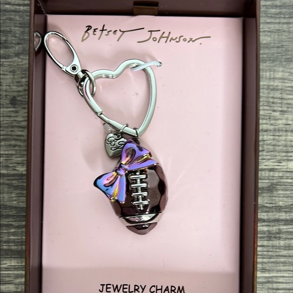 Betsey Johnson Accessories - Betsey Johnson | Iridescent Football Charm 🏈🎀